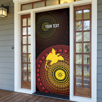Papua New Guinea Independence Personalized Door Cover Tapa Circle LT7 - Polynesian Pride