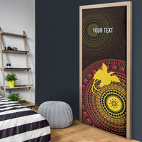 Papua New Guinea Independence Personalized Door Cover Tapa Circle LT7 - Polynesian Pride