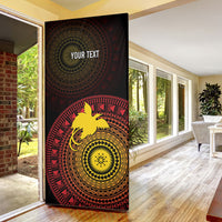 Papua New Guinea Independence Personalized Door Cover Tapa Circle LT7 - Polynesian Pride