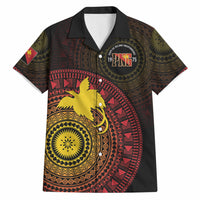 Papua New Guinea Independence Personalized Hawaiian Shirt Tapa Circle LT7 Black - Polynesian Pride