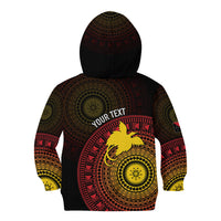 Papua New Guinea Independence Personalized Kid Hoodie Tapa Circle LT7 - Polynesian Pride