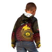 Papua New Guinea Independence Personalized Kid Hoodie Tapa Circle LT7 - Polynesian Pride