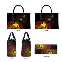 Papua New Guinea Independence Leather Bag Tapa Circle LT7 - Polynesian Pride