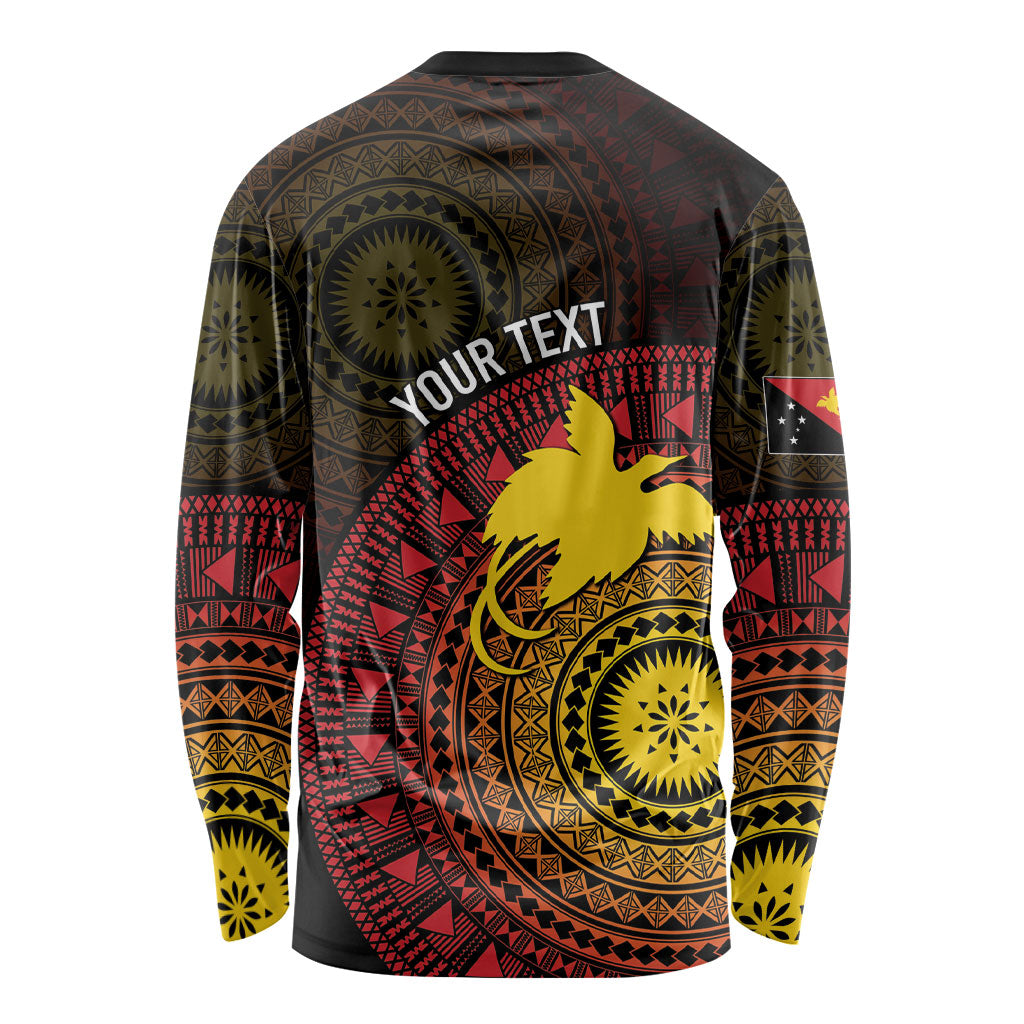 Papua New Guinea Independence Personalized Long Sleeve Shirt Tapa Circle LT7 - Polynesian Pride