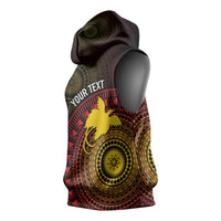 Papua New Guinea Independence Personalized Sleeveless Hoodie Tapa Circle LT7 - Polynesian Pride