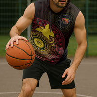 Papua New Guinea Independence Personalized Sleeveless Hoodie Tapa Circle LT7 - Polynesian Pride