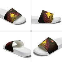 Papua New Guinea Independence Slide Sandals Tapa Circle LT7 - Polynesian Pride