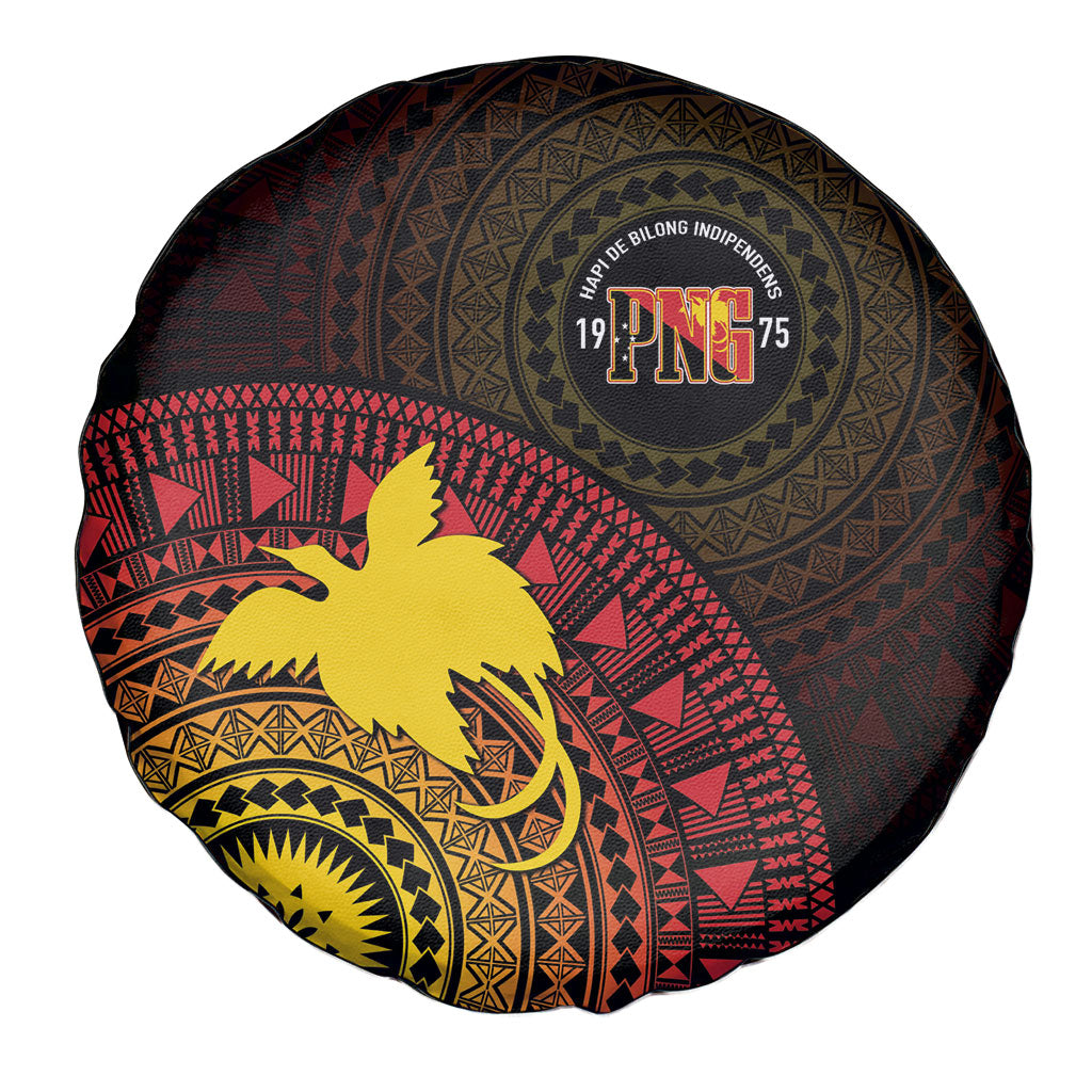 Papua New Guinea Independence Spare Tire Cover Tapa Circle LT7 - Polynesian Pride