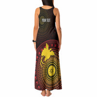 Papua New Guinea Independence Personalized Tank Maxi Dress Tapa Circle LT7 - Polynesian Pride