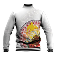 Hapi De Bilong Indipendens Papua New Guinea Baseball Jacket PNG Lime Pot LT7 - Polynesian Pride