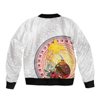 Hapi De Bilong Indipendens Papua New Guinea Bomber Jacket PNG Lime Pot LT7 - Polynesian Pride