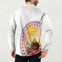 Hapi De Bilong Indipendens Papua New Guinea Button Sweatshirt PNG Lime Pot LT7 - Polynesian Pride