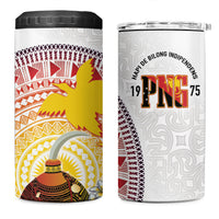Hapi De Bilong Indipendens Papua New Guinea 4 in 1 Can Cooler Tumbler PNG Lime Pot LT7 One Size: 16 oz White - Polynesian Pride