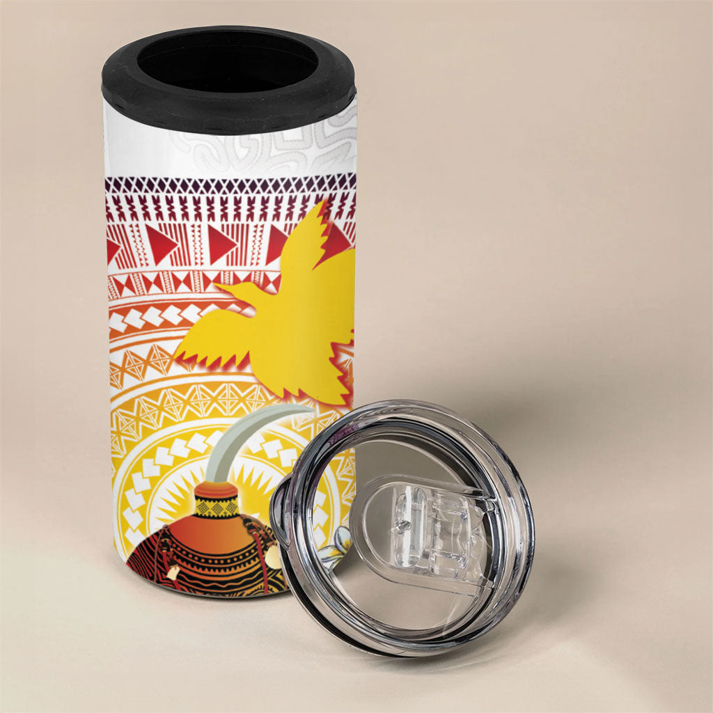 Hapi De Bilong Indipendens Papua New Guinea 4 in 1 Can Cooler Tumbler PNG Lime Pot LT7 - Polynesian Pride