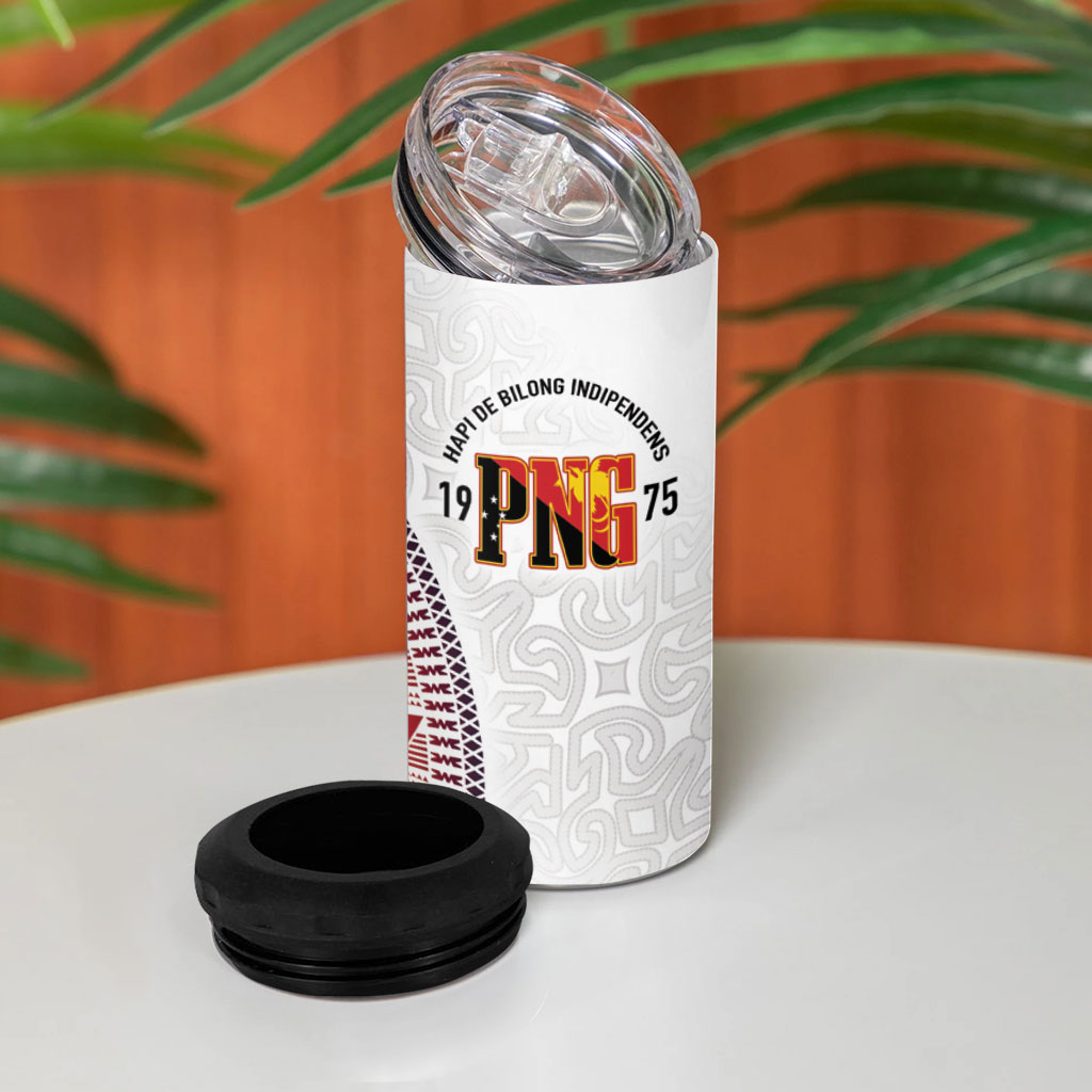 Hapi De Bilong Indipendens Papua New Guinea 4 in 1 Can Cooler Tumbler PNG Lime Pot LT7 - Polynesian Pride
