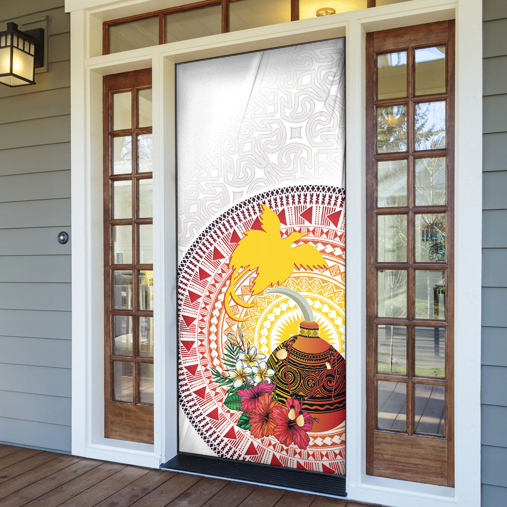 Hapi De Bilong Indipendens Papua New Guinea Door Cover PNG Lime Pot LT7 - Polynesian Pride