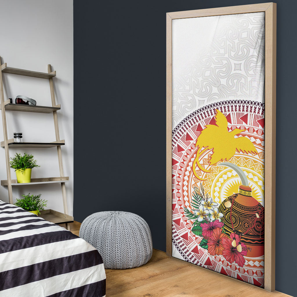 Hapi De Bilong Indipendens Papua New Guinea Door Cover PNG Lime Pot LT7 - Polynesian Pride