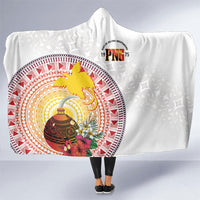 Hapi De Bilong Indipendens Papua New Guinea Hooded Blanket PNG Lime Pot LT7 One Size White - Polynesian Pride