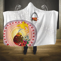 Hapi De Bilong Indipendens Papua New Guinea Hooded Blanket PNG Lime Pot LT7 - Polynesian Pride