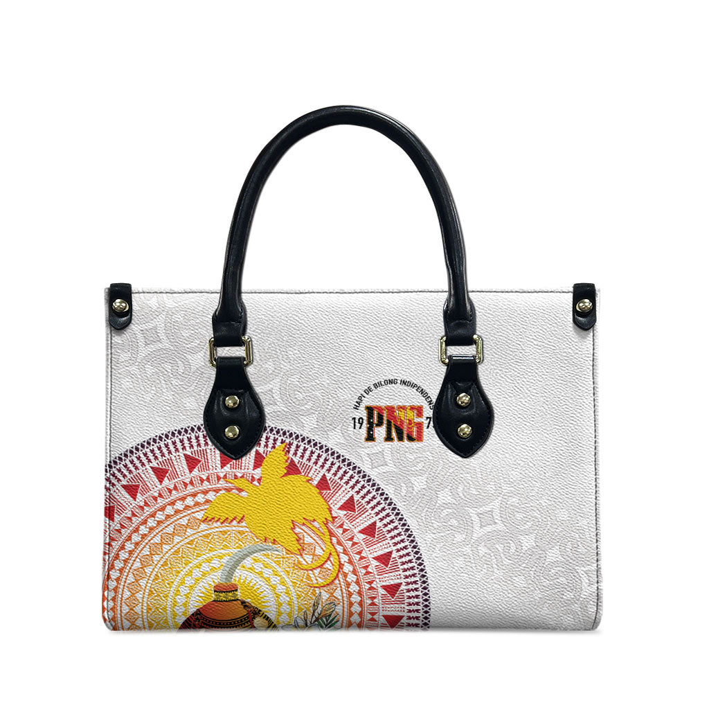 Hapi De Bilong Indipendens Papua New Guinea Leather Bag PNG Lime Pot LT7 - Polynesian Pride