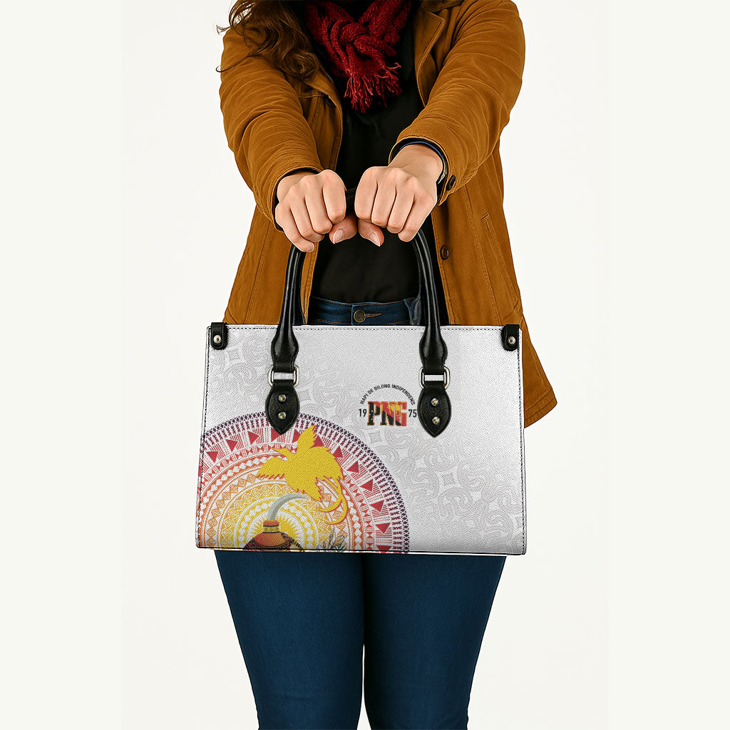Hapi De Bilong Indipendens Papua New Guinea Leather Bag PNG Lime Pot LT7 - Polynesian Pride
