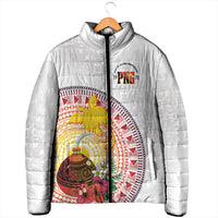 Hapi De Bilong Indipendens Papua New Guinea Padded Jacket PNG Lime Pot LT7 - Polynesian Pride