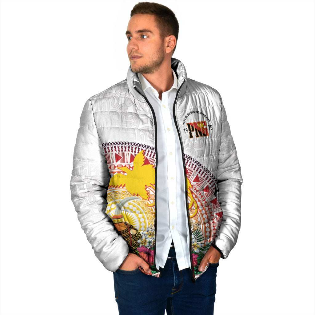 Hapi De Bilong Indipendens Papua New Guinea Padded Jacket PNG Lime Pot LT7 - Polynesian Pride