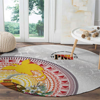 Hapi De Bilong Indipendens Papua New Guinea Round Carpet PNG Lime Pot LT7 - Polynesian Pride