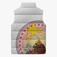 Hapi De Bilong Indipendens Papua New Guinea Sleeveless Puffer Jacket PNG Lime Pot LT7 - Polynesian Pride