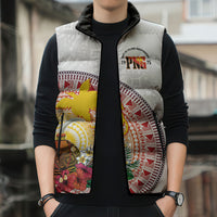Hapi De Bilong Indipendens Papua New Guinea Sleeveless Puffer Jacket PNG Lime Pot LT7 - Polynesian Pride