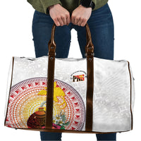 Hapi De Bilong Indipendens Papua New Guinea Travel Bag PNG Lime Pot LT7 White - Polynesian Pride