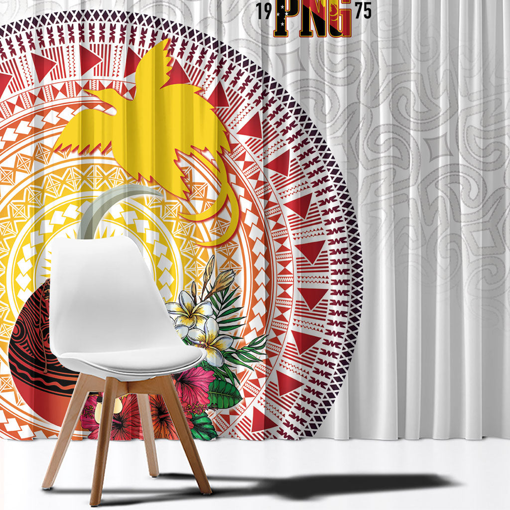 Hapi De Bilong Indipendens Papua New Guinea Window Curtain PNG Lime Pot LT7 - Polynesian Pride