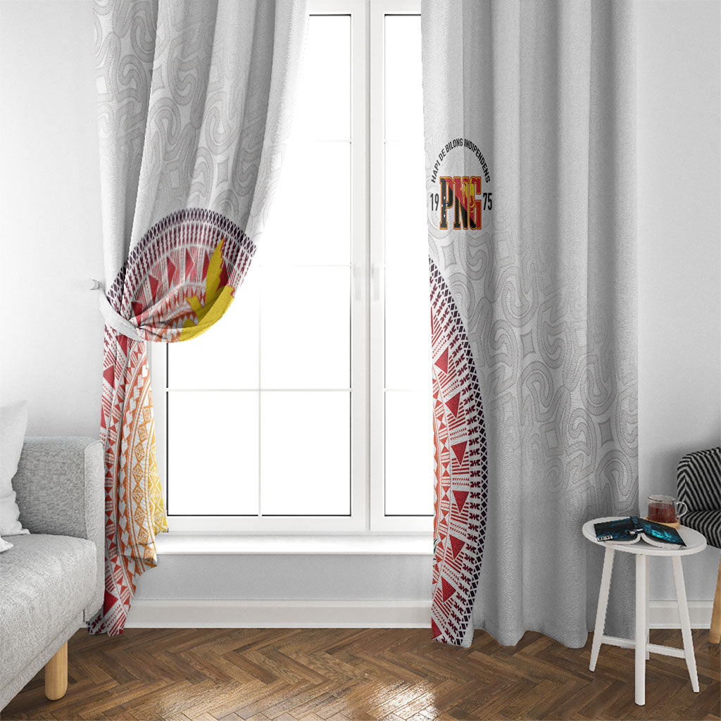 Hapi De Bilong Indipendens Papua New Guinea Window Curtain PNG Lime Pot LT7 - Polynesian Pride