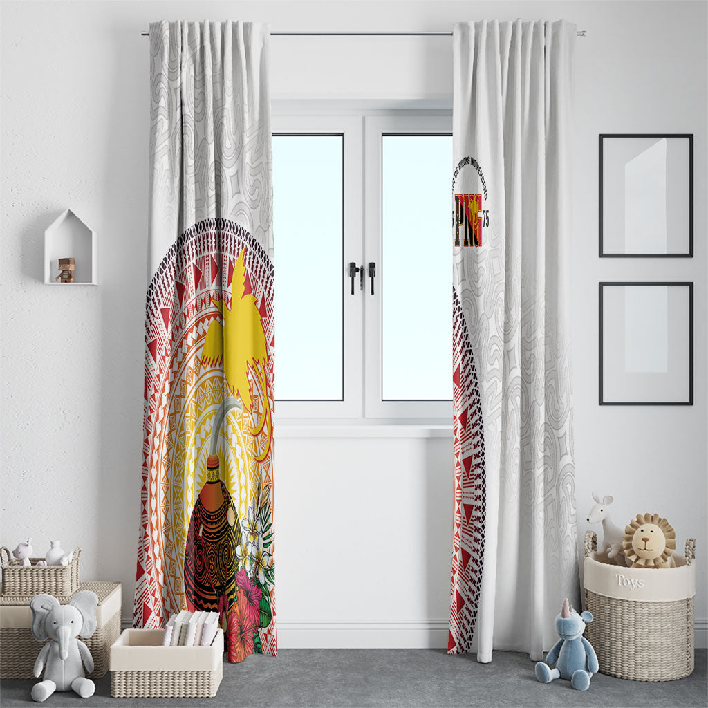 Hapi De Bilong Indipendens Papua New Guinea Window Curtain PNG Lime Pot LT7 - Polynesian Pride
