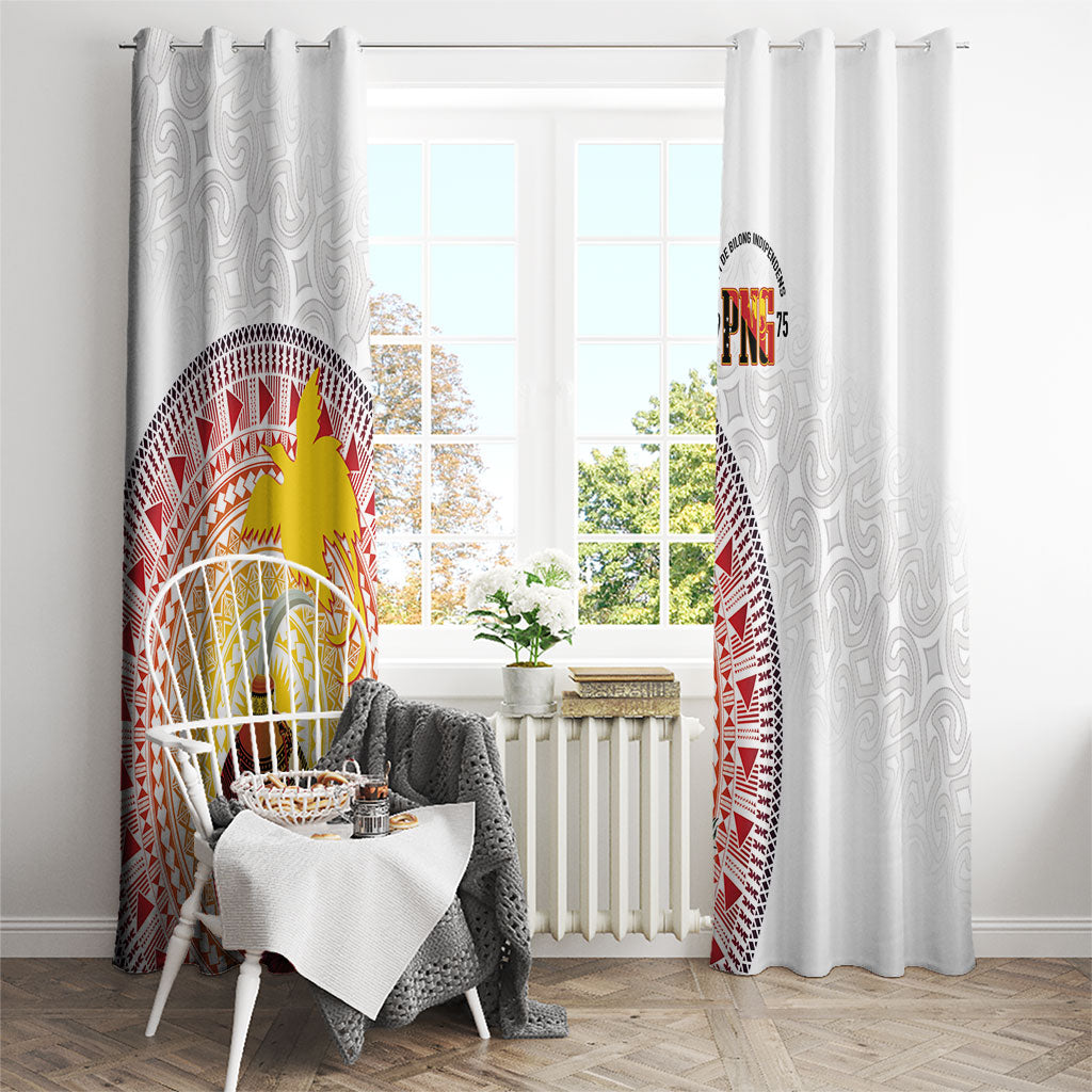 Hapi De Bilong Indipendens Papua New Guinea Window Curtain PNG Lime Pot LT7 - Polynesian Pride