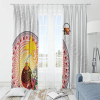 Hapi De Bilong Indipendens Papua New Guinea Window Curtain PNG Lime Pot LT7 - Polynesian Pride