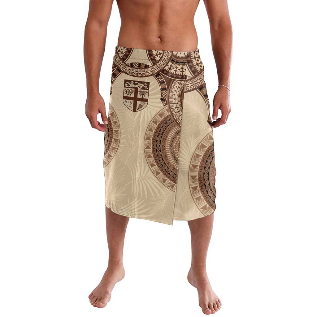 Bula Fiji Day 55th Anniversary Masi Tapa Lavalava Emerald Jubilee - Beige LT7 Beige - Polynesian Pride