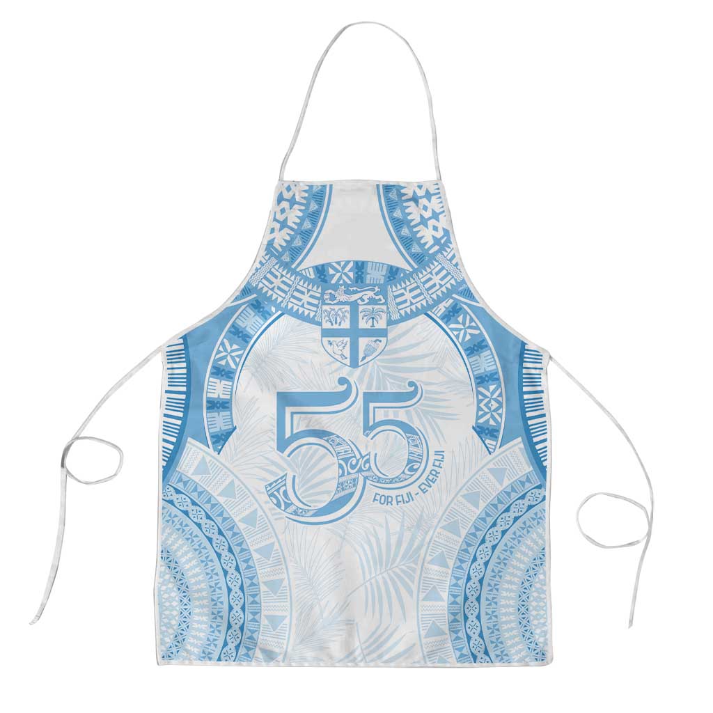 Bula Fiji Day 55th Anniversary Masi Tapa Apron Emerald Jubilee - Turquoise LT7 Turquoise - Polynesian Pride