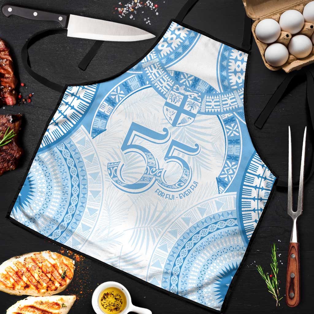 Bula Fiji Day 55th Anniversary Masi Tapa Apron Emerald Jubilee - Turquoise LT7 Turquoise - Polynesian Pride