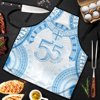 Bula Fiji Day 55th Anniversary Masi Tapa Apron Emerald Jubilee - Turquoise LT7 Turquoise - Polynesian Pride