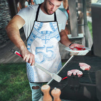 Bula Fiji Day 55th Anniversary Masi Tapa Apron Emerald Jubilee - Turquoise LT7 - Polynesian Pride