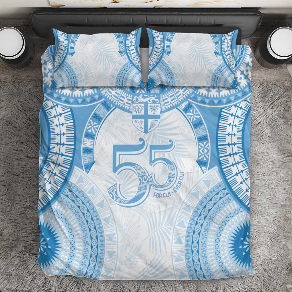 Bula Fiji Day 55th Anniversary Masi Tapa Bedding Set Emerald Jubilee - Turquoise LT7 Turquoise - Polynesian Pride