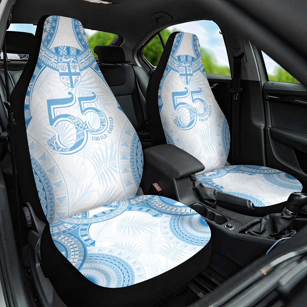 Bula Fiji Day 55th Anniversary Masi Tapa Car Seat Cover Emerald Jubilee - Turquoise LT7 One Size Turquoise - Polynesian Pride