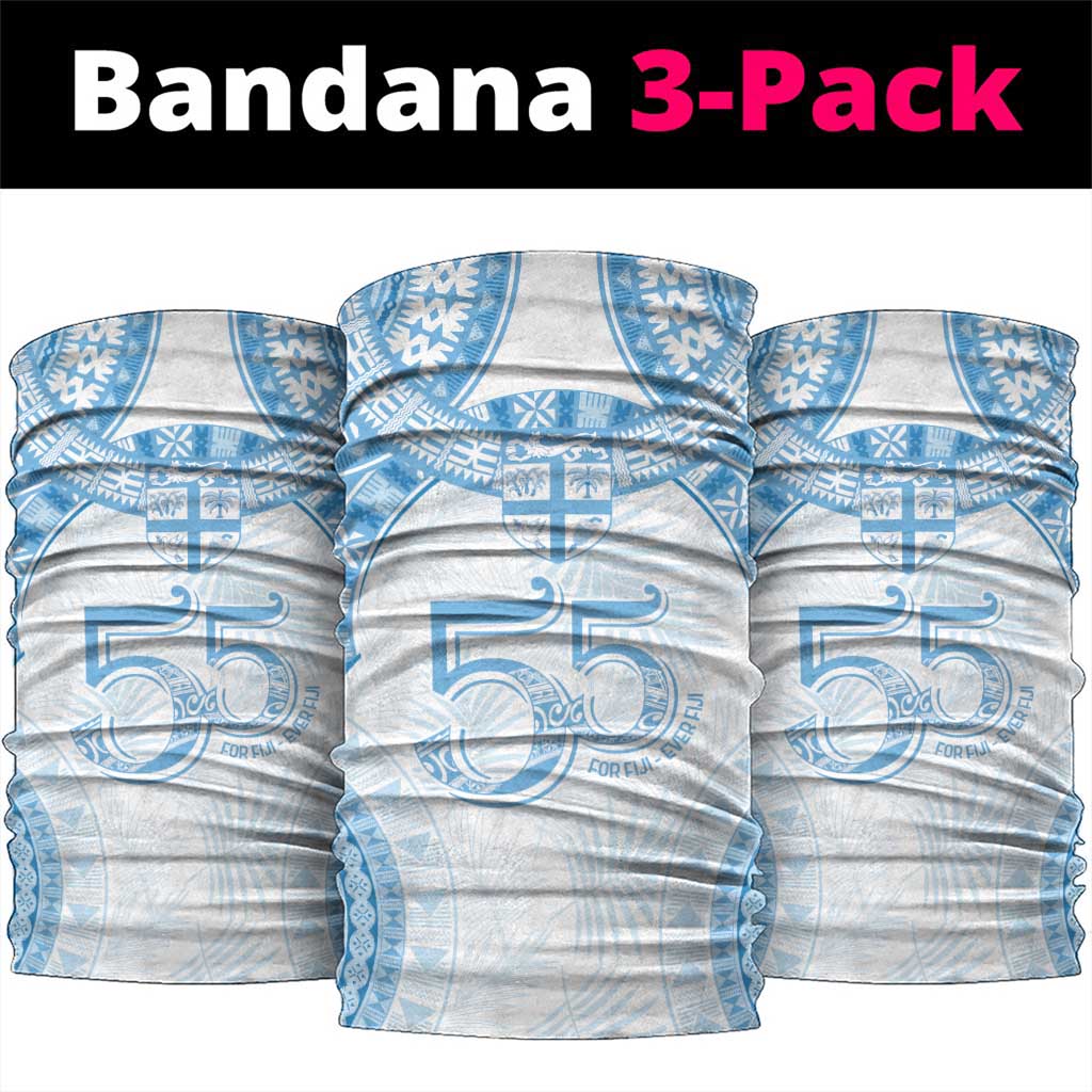 Bula Fiji Day 55th Anniversary Masi Tapa Neck Gaiter Emerald Jubilee - Turquoise LT7 package One Size: 25*50cm Turquoise - Polynesian Pride