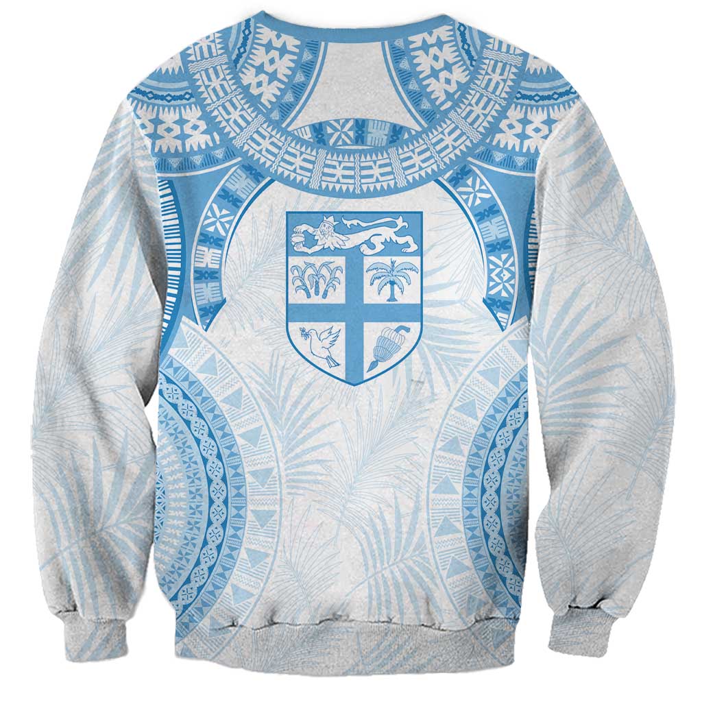 Bula Fiji Day 55th Anniversary Masi Tapa Sweatshirt Emerald Jubilee - Turquoise LT7 - Polynesian Pride