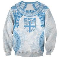 Bula Fiji Day 55th Anniversary Masi Tapa Sweatshirt Emerald Jubilee - Turquoise LT7 - Polynesian Pride