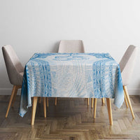 Bula Fiji Day 55th Anniversary Masi Tapa Tablecloth Emerald Jubilee - Turquoise LT7 - Polynesian Pride