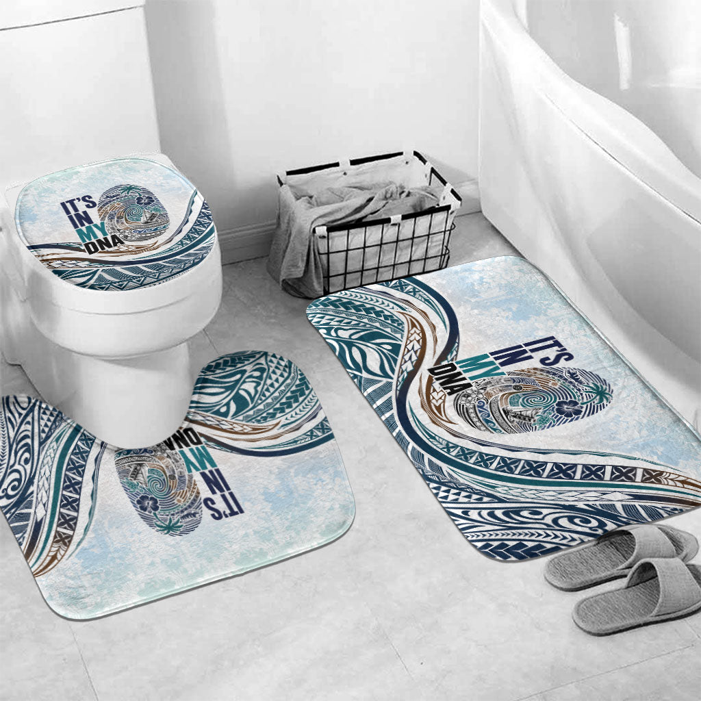 Pasifika It's In My DNA Bathroom Set Islands Pride LT7 Mat Set Only (3 pcs) One Size White - Polynesian Pride