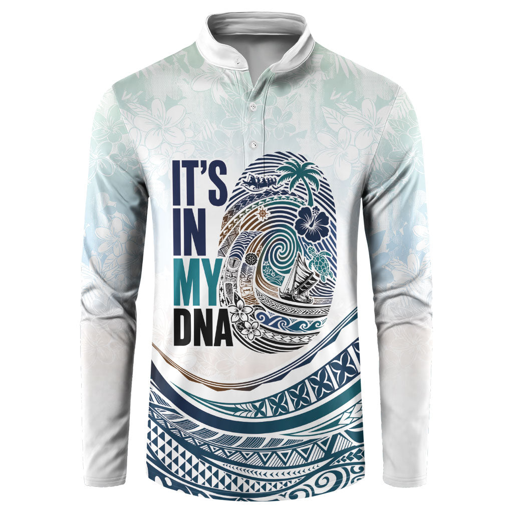 Pasifika It's In My DNA Button Sweatshirt Islands Pride LT7 White - Polynesian Pride