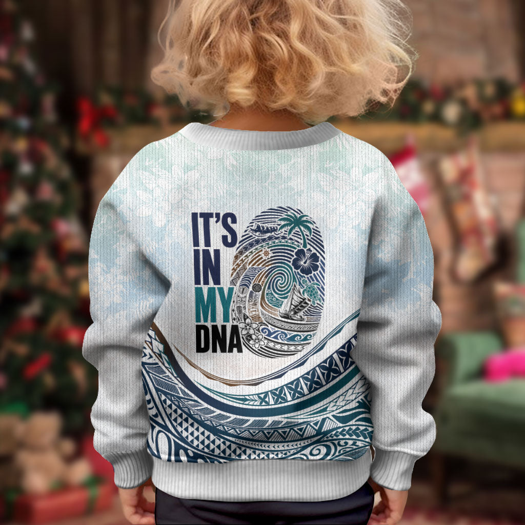 Pasifika It's In My DNA Kid Ugly Christmas Sweater Islands Pride LT7 - Polynesian Pride